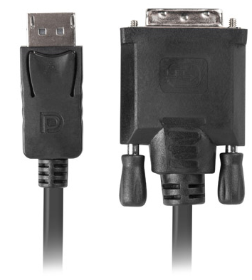 КАБЕЛЬ DISPLAYPORT V1.2 — DVI-D(24+1), 1 м, двухканальный