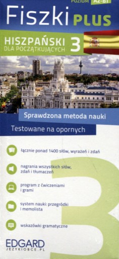 Fiszki Plus. Hiszpański dla początkujących 3 praca zbiorowa miękka Edgard