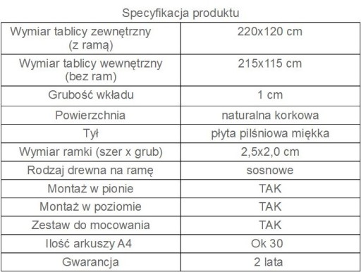 Пробковая доска 220х120 см, 120х220, отличное качество!