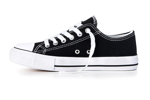Buty sportowe TRAMPKI damskie tenisówki Czarne 39 P4