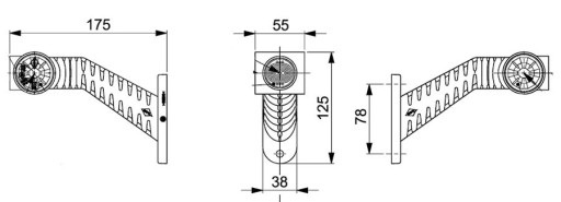 Lampa obrysowa obrysówka Naczepy Lawety Pomoc leda