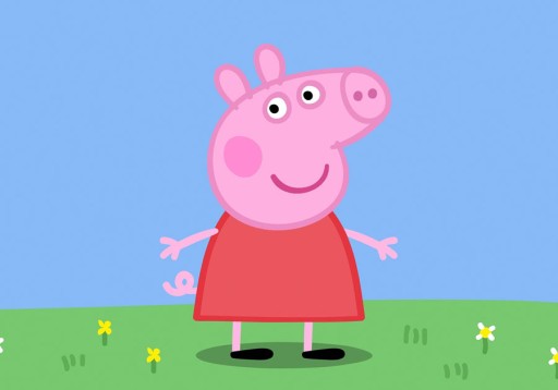 Naklejki na ścianę dla dzieci plakat ŚWINKA PEPPA 100x70