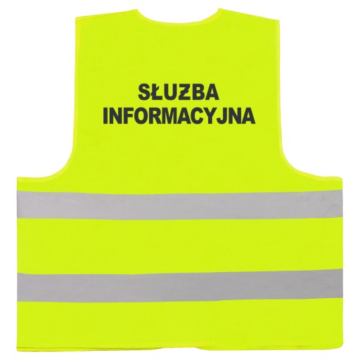 DUŻA KAMIZELKA ODBLASKOWA SŁUŻBA INFORMACYJNA 6XL