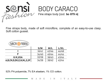 Боди Caraco SENSI, размер L/XL 42/44