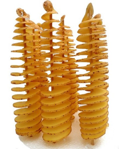 NÓŻ DO FRYTEK ZIEMNIAKÓW CHIPSÓW SPIRALA KRAJACZ OBIERACZKA CARVING #39K