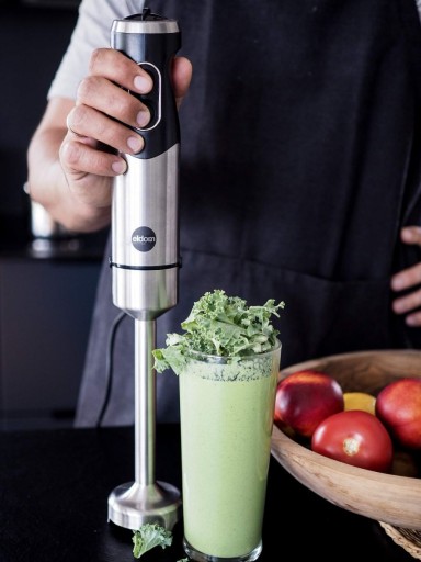 BLENDER KUCHENNY RĘCZNY ELEKTRYCZNY ROZDRABNIACZ STALOWA OBUDOWA 1000W