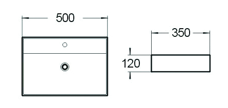 MEXEN BLANCA НАСТОЛЬНАЯ РАКОВИНА 50x35 см, СТАНДАРТ