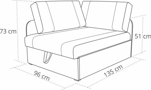 CORNEA УГЛОВОЙ ДИВАН ДИВАН 90x200 MAXI