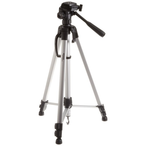 Amazon Basics statyw tripod 152cm na aparat 3kg lekki do Nikon Canon srebny