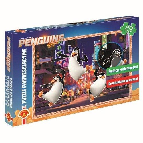 Puzzle Alexander MAXI 20 elementów fluorescencyjne Pingwiny z Madagaskaru