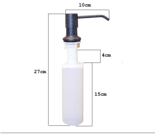 DOZOWNIK DO PŁYNU ZLEWOZMYWAK GRANITOWY- 6 KOLORÓW