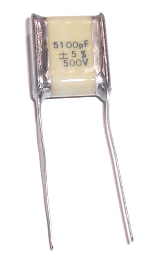KONDENSATOR MIKOWY 5,1nF 500V Silver Mica 4sztuki