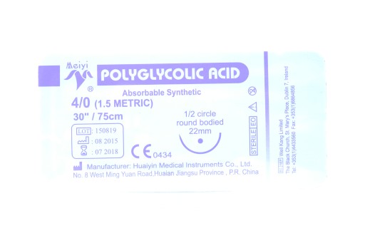 Nić nici chirurgiczna chirurgiczne PGA 4/0 obła