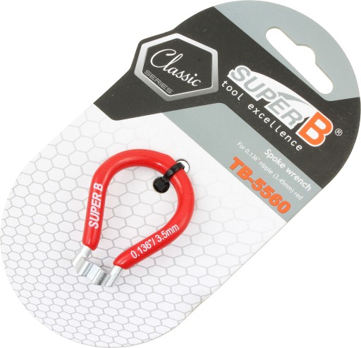 NOWY Oryginalny Klucz Super B TB-5560 do szprych Czerwony 3,45 mm