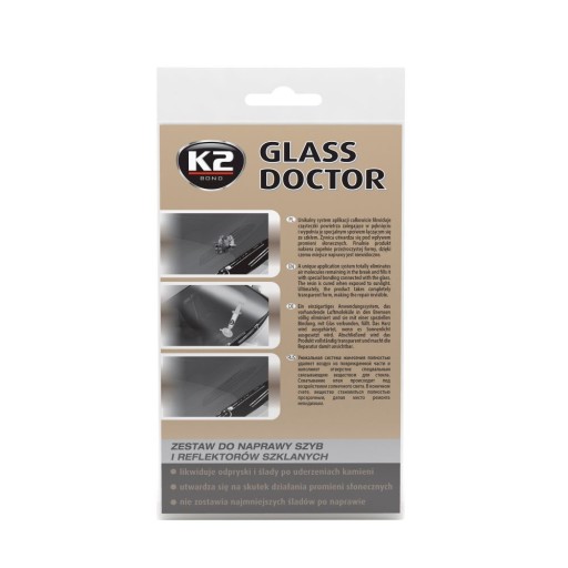 K2 GLASS DOCTOR ZESTAW DO NAPRAWY SZYB NA ODPRYSKI