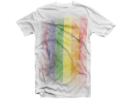 KOSZULKA T-SHIRT VINTAGE FLAGA LGBT ROZM XXL