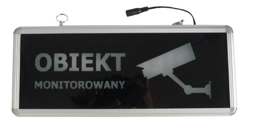 NEON obiekt monitorowany PODSWIETLANY CCTV.kamera