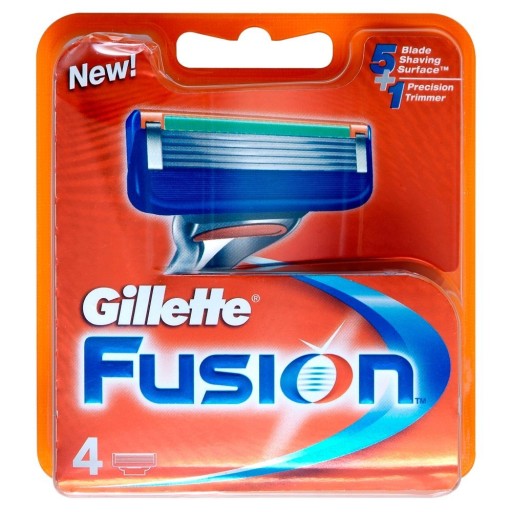 Gillette Fusion NEW oryginalne nożyki 4-pak USA/UK