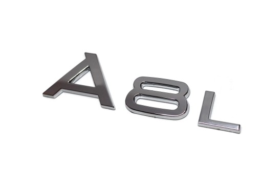 AUDI A8L EMBLEMAT NAPIS ZNACZEK CHROM NOWOŚĆ HIT