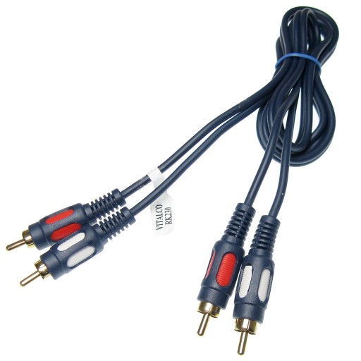 Kabel przewód Cinch 2x RCA wtyk-wtyk VITALCO 1.5m