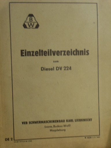 DIESEL OBSŁUGA SILNIK WYSOKOPRĘŻNY DV 224