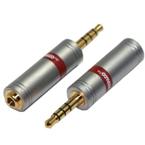 Jack 3.5mm 4pin wtyk - Jack 3.5mm gniazdo adapter