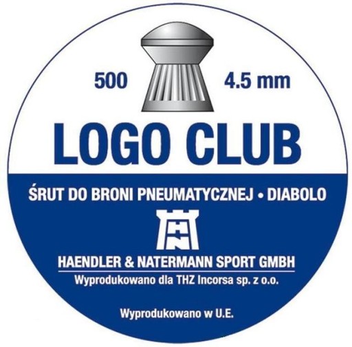 ŚRUT H&N LOGO CLUB 4,50 mm 500szt. ZAOKRĄGLONY