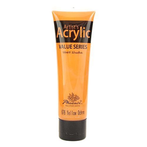 Farba akrylowa PHOENIX 100ml - 676 YELLOW OCHRE