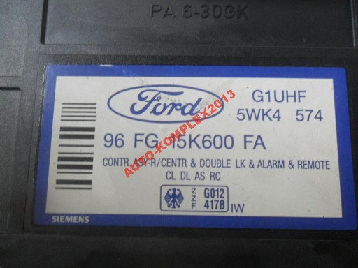 FORD FIESTA MODUŁ KOMFORTU 96FG15K600FA