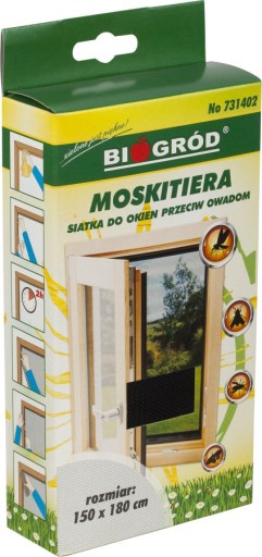 MOSKITIERA NA OKNA PRZECIW OWADOM 1,5x1,8m 731402