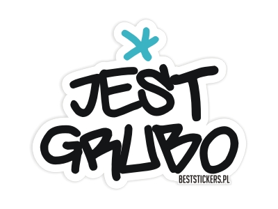 Naklejka JEST GRUBO na auta laptopa motor Stickers *10cm