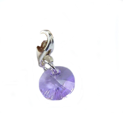 charms rivoli 8mm Swarovski VIOLET srebro p925