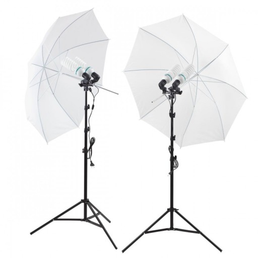 ZESTAW 2x LAMPA 325W Statyw + PARASOLKA 110 studio