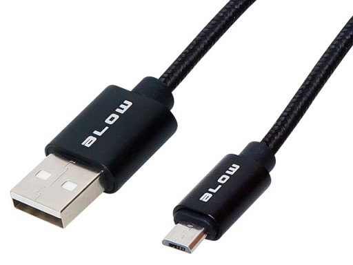 Kabel przewód USB - micro mikro USB 0,5m czarny