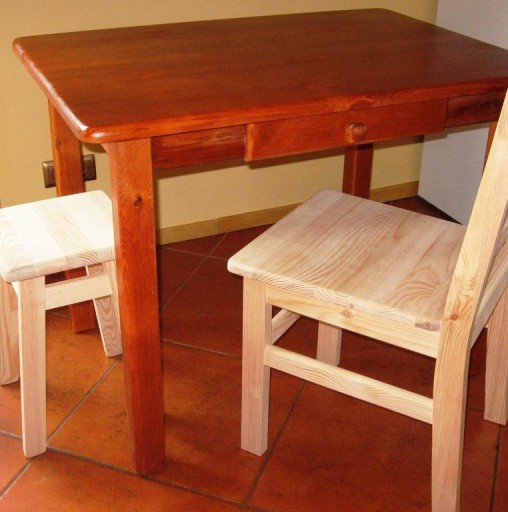 MASYWNY stół 100x70 z szufladą stolik KOLOR GRATIS