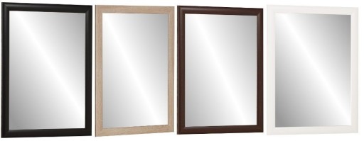 LUSTRO w ramie 80x60 DĄB SONOMA BIAŁE WENGE CZARNE