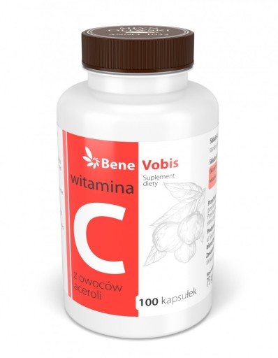 ACEROLA 615 mg WITAMINA C z ACEROLĄ- 100 kapsułek