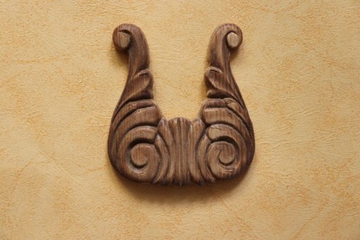 Dekor 8,5x8cm, aplikacja, sztukateria- D204