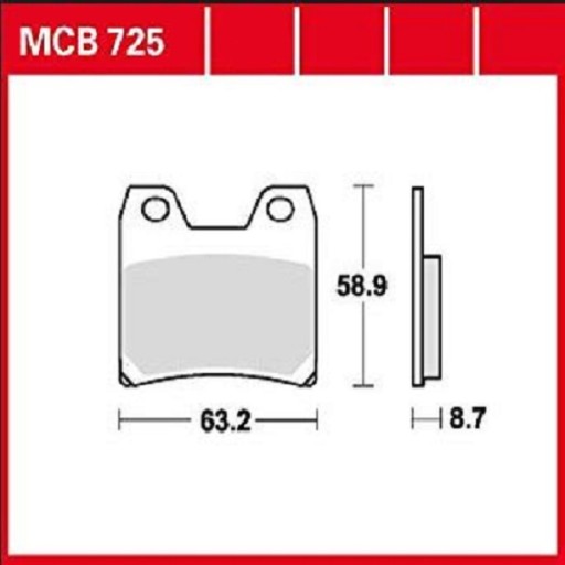 Klocki hamulcowe TYŁ MCB725 Yamaha XJR1300 FZS1000