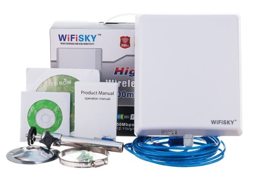 ANTENA AKTYWNA WiFi SKY 5m USB INTERNET do 10km