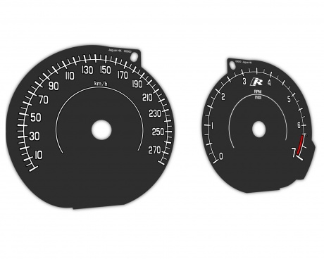 Jaguar XK - zamiennik tarcz licznika mph na km/h