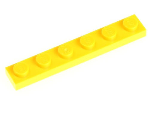 LEGO Płytka zwykła 1x6 3666 żółta - 2 szt.