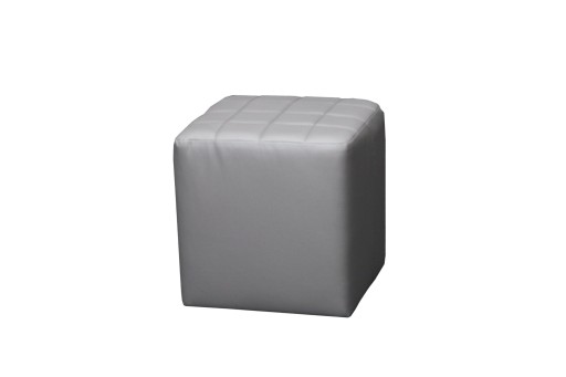 Pufa Sakwa Kwadrat 43x43x43 Popiel Szary SINGLE