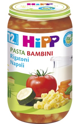 HIPP BIO WARZYWNE RIGATONI NAPOLI MAKARON 12m