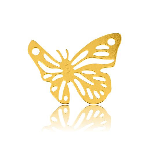 Złoty Motyl ażurowy CELEBRYTKA srebro 925