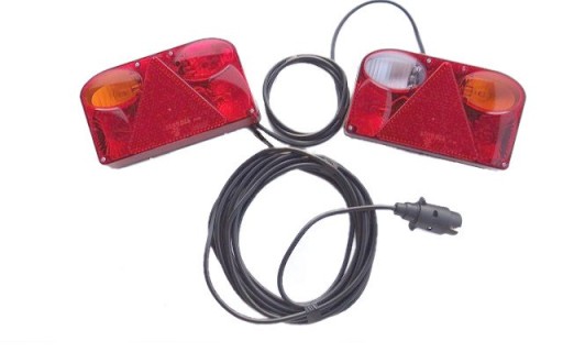 GOTOWY ZESTAW DO PRZYCZEPY LAMPY LAMPA OŚWIETLENIE