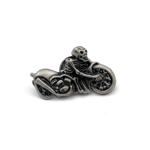 Przypinka Pin znaczek motocyklowy SKULL chopper