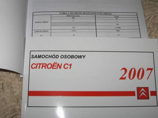 CITROEN C1 Peugeot 107 Toyota Aygo naprawa dane regulacyjne instrukcja