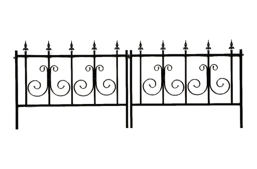 PŁOTEK METALOWY 100 X 80 CM PALISADA OGRODZENIE