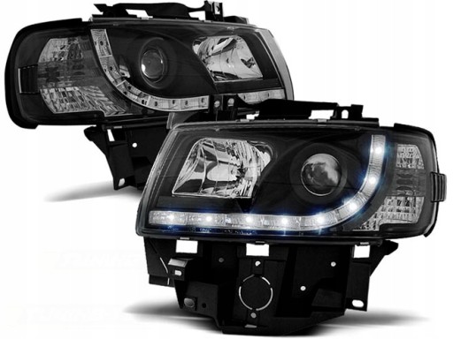 LAMPY PRZEDNIE VW T4 96-03R LIFT DAYLIGHT LED BLK